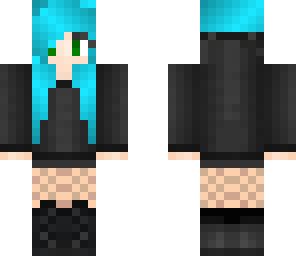 blue haired girl