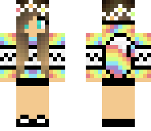rainbow wolf girl