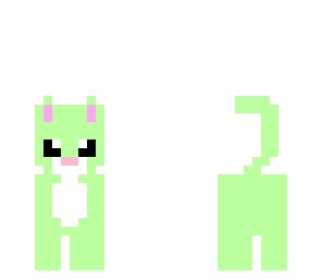 very light green cat