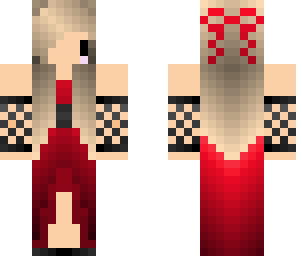 edit chibi red and black dress