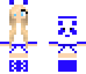 blue panda girl