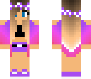 magenta ombre girl