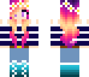 cute pink hair girl