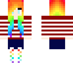 raibow hair girl