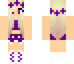cute purple girl for summer