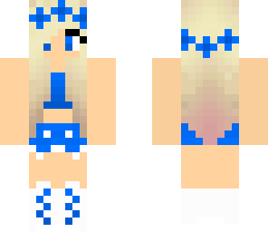 cute blue summer girl