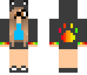 rainbow wolf girl