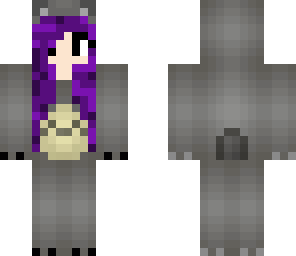 totoro onesie purple hair