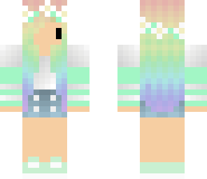 rainbow hair cute girl
