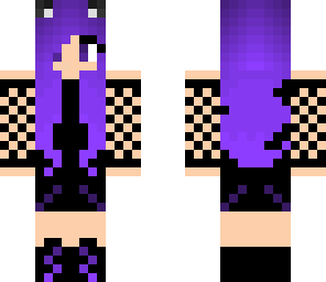 purple-haired neko girl