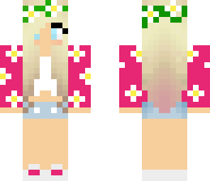 pink flower girl