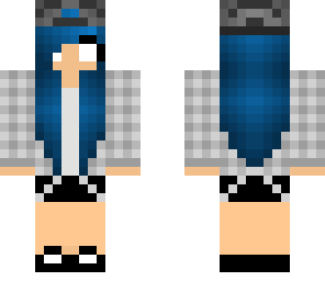 blue haired tomboy