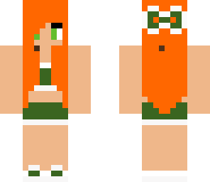green and white orange hair cheerleder