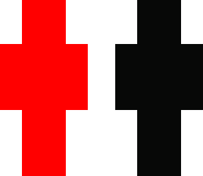 black and red