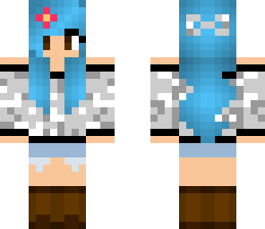 flower girl with blue hair