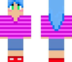 blue haired girl