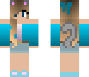 blue cat girl
