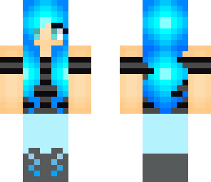 blue and black girl