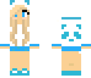 blue panda girl