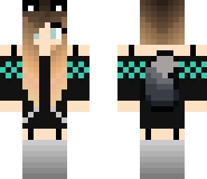 cool aqua wolf girl