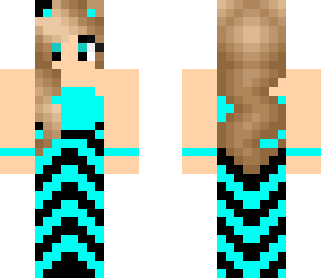 blue prom girl