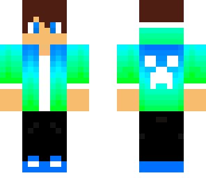 fixed blue and green creeper boy