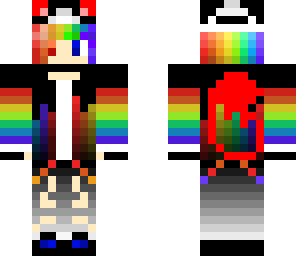 rainbow demon wolf boy edit