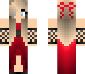 -softy panda- cute girl in red dress