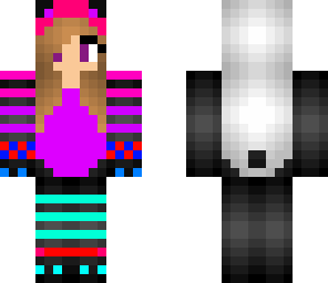 cute panda colourful girl