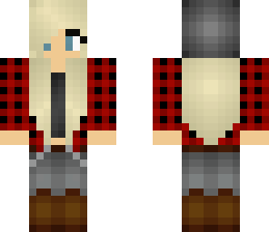 beanie flannel girl