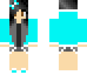 black hair girl with blue jacket