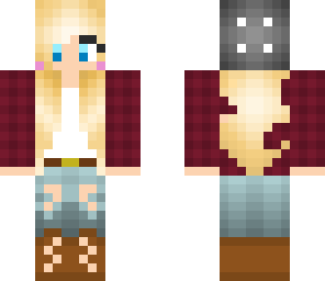 blonde with beanie
