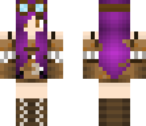 purple steampunk girl