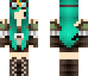 chibi narwhal steampunk girl