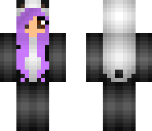 purple hair panda onesie
