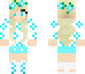 cute blue and white flower girl