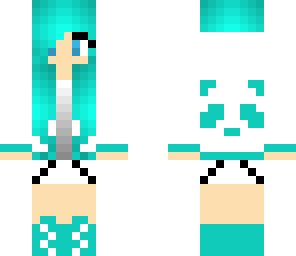 blue panda girl