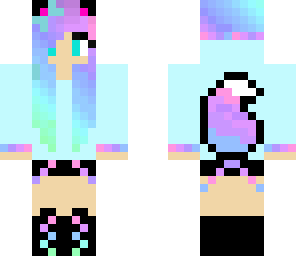 edited rainbow wolf skin