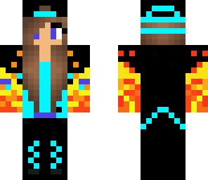 blu girl with fire