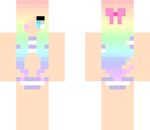 rainbow girl with bikini