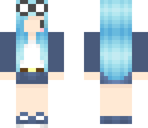 blue steampunk chibi girl