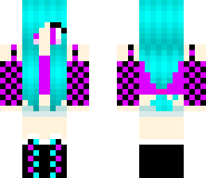 purple blue gamer girl