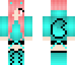 cool blue and pink girl