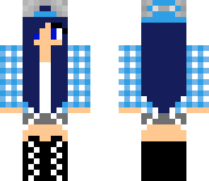 edit cute blue girl skin