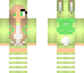 green bunny with mini backpack