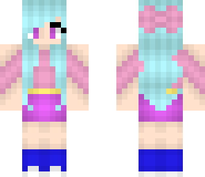blue haired girl