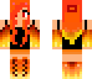 flaming girl