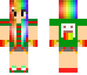 rainbow hair girl