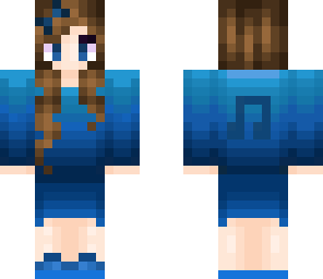 shaded blue music girl