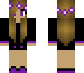 purple and black girl
